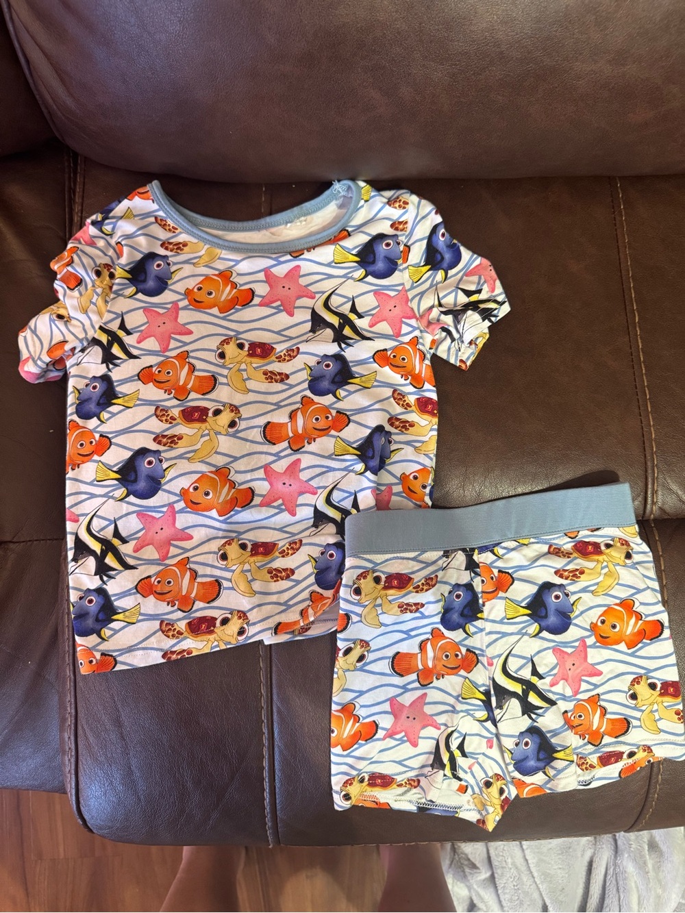 Kids' Finding Nemo bamboo Pajama Set - Blue & Orange